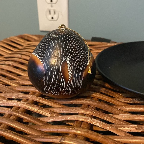 Lucuma Designs Handmade Hand Carved in Peru Dog Gourd Ornament New - Picture 6 of 7